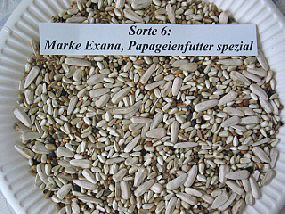 Sorte 6: Marke Exana, Papageienfutter spezial